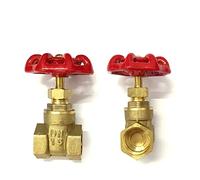 WVRWFDLW 1 Uds 1/2 "3/4" 1 "1-1/4" 1-1/2 "2" válvulas de compuerta de latón válvula de Agua válvula de conmutación válvula de compuerta de Hilo Femenino(1.5 Inch)