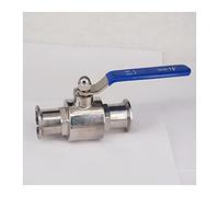 WVRWFDLW Válvula de Bola Sanitaria Acero Inoxidable SS304 BSPT 1-1/2 Pulgadas y 38 mm con válvulas Rosca Mango Vinilo