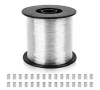 Wvu & Wvo Hilo de nailon transparente de 0,7 mm, 200 m, resistente al desgarro, cordón de nailon fuerte transparente para colgar, hilo invisible, decoración para ángel, manualidades, joyas, colgar