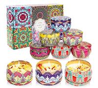 Wvu & Wvo - Juego de 6 velas perfumadas para mujer, cera de soja natural, aromaterapia, día de la madre, Navidad, cumpleaños, día de San Valentín