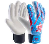 WVVOU Guantes de portero para niños y jóvenes, guantes de portero de fútbol, guantes de fútbol, doble protección, portabilidad, gran agarre