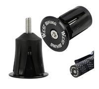 Wvxilyr 2 Piezas Tapones de Extremo de Barra de Bicicleta, Tapones Manillar Bicicleta, Tapones Manillar MTB, para Bicicleta de Carretera, Plegables y Fixie, Duraderos y Ligeros (Negro)