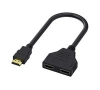 Wvxilyr Adaptador Divisor HDMI Entrada 2 Salidas,Duplicador Divisor Hdmi 1 In 2 out 1080p Macho a Doble Hembra Duplicador,para HDTV, Proyectores y Monitores LCD,Adaptador Doble Hdmi