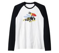 WW2 21. Bombardement Squadron Bee - Parche de Bombardeo Camiseta Manga Raglan