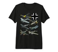 WW2 Aviones de Combate alemanes JU-87 Stuka BF 109 ME 262 Fw190 Camiseta Premium