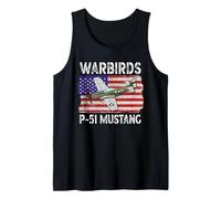 WW2 Warbird P51 Mustang American Airplane Niños Niñas Niños Camiseta sin Mangas