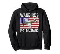 WW2 Warbird P51 Mustang American Airplane Niños Niñas Niños Sudadera con Capucha