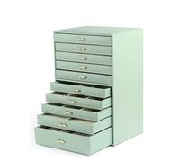 WWAGO Joyeros Joyero Caja Organizadora De Joyas Extragrande De 10 Capas con Cajón De Piel Sintética para Pendientes, Anillos, Collares, Bandeja para Mujer. Caja de joyería joyero Organizador