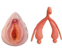 WWBKYDB 2 modelos de maniquí ginecológico femenino, modelo de combinación de vulva, modelo de útero humano, modelo de útero humano de tamaño real para estudio y comunicación, piel