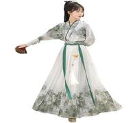 WWBPOIUY hanfu,vestido hanfu mujer,vestido hanfu, Hanfu Guofeng Ink and Wash Hombres y mujeres Mismo estilo Todos los días Versátil(XXL)