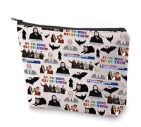WWDIS - Bolsa de maquillaje para amantes de los murciélagos, bolsa de cosméticos de la serie Vampiro, bolsa de lona con cremallera, Últimas noticias