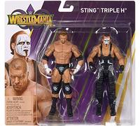 WWE Batalla Wrestlemania figuras de acción Sting y Triple H (Mattel FMH63)