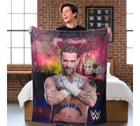 WWE CM Punk Main Event Champions - Manta súper Suave, 46 x 60 Pulgadas (Producto con Licencia Oficial) de Franco Collectibles