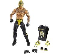 WWE Élite Figura Rey Mysterio, muñeco articulado de juguete con accesorios (Mattel GVC01)