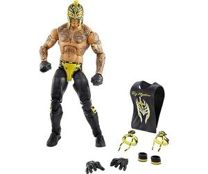WWE Élite Figura Rey Mysterio, muñeco articulado de juguete con accesorios (Mattel GVC01)