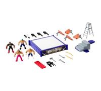 WWE Knuckle Crunchers Mini Mayhem Ring Bundle Playset, Cody Rhodes, John Cena, Seth Rollins Figuras