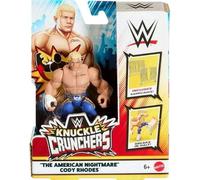 WWE Knuckles Crunchers - Figura de acción de 10 cm, figuras de Cody Rhodes (La pesadilla americana) + accesorio