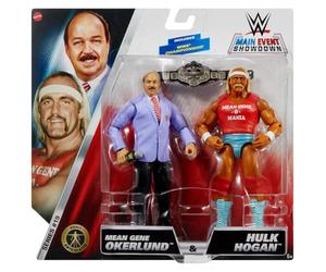 WWE Mattel Main Event Showdown Hulk Hogan and Mean Gene - Paquete de 2