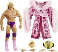 WWE MATTEL Ultimate Edition Ric Flair Figura de acción, 6 pulgadas/15,24 cm, con cabezas intercambiables, manos intercambiables y bata de entrada para edades de 8 años en adelante