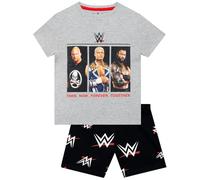 WWE Pijama Corto para Niño, Conjunto De Camiseta De Manga Corta Y Pantalón Corto para Niño, Pijama Wrestling, Gris 10-11 Años