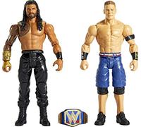 Mattel WWE Roman Reigns vs John Cena Championship Showdown - Figura de acción de enfrentamiento, paquete de 2 unidades con campeonato universal, 6 pulgadas