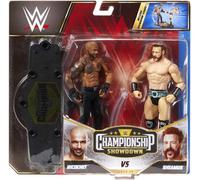 WWE Serie Campeonato Pack 2 figuras Ricochet vs Sheamus, figuras de acción articuladas de lucha libre con accesorios, juguete +6 años (Mattel HDM14)