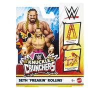 WWE Seth Rollins - Figura de acción de lucha libre de juguete Knuckle Crunchers 4 (morado)