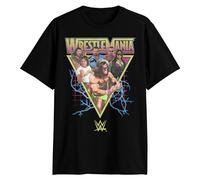 WWE Wrestlemania Champions Bret Hart Ultimate Warrior Piper - Camiseta para Adulto, Negro -, Large