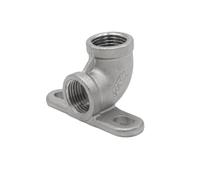 WWECCQIJ Codo de acero inoxidable 304 con asiento, 90 grados, 4 minutos, dispensador de agua de cerdo que se puede fijar con base, codo de 45 grados con asiento 6 (45 grados, DN15)