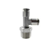 WWECCQIJ Junta neumática de acero inoxidable 304 Pd rosca lateral T tipo T manguera de tráquea componente de enchufe rápido junta de intubación de fuente de aire (PD6-01, SS304)