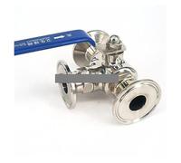WWECCQIJ T-Port - Válvula de bola de 3 vías de 32 mm de acero inoxidable 304 de 3,8 cm, 3 vías, 50,5 mm, tipo O/D para productos de diario