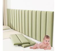 WWERTYY Acolchado de Pared Grueso para Sala de Juegos, Dormitorio y Tatami, Paneles de Pared tapizados Acolchados para niños, cojín de Pared de cabecera de Franela Suave, Autoadhesivo para