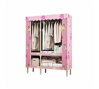 WWERTYY Armario de Princesa para habitación, Armario Grande para Guardar Ropa, vestidor, Abrigo, Organizador portátil para Colgar con estantes, Muebles de Dormitorio (tamaño: 175 x 130 cm)