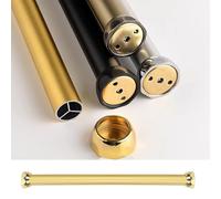 WWERTYY Barras de Armario Resistentes para Colgar Ropa, Soporte de Armario Redondo, Barra organizadora, Soportes de Armario Personalizables temporales para Tienda de Ropa (Dorado, 90 cm (3