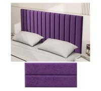 WWERTYY Paneles de Pared tapizados autoadhesivos, cabecero de Pared, Acolchado Suave anticolisión para Sala de Juegos, Dormitorio y Tatami (Morado, 8 Piezas)