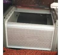 WWERTYY Puertas enrollables para armarios, Kit de Puerta Rectangular Tipo persiana para Cocina con riel y manija para lavandería, oficinas, hogar, Autocaravana, Puerta Plegable para armari