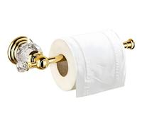 WWERTYY Soporte dorado para papel higiénico, soporte de papel higiénico de cristal, accesorios de baño, soporte para toallas de papel, soporte de papel higiénico montado en la pared, soporte moderno