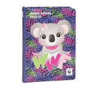 WWF - Agenda escolar 2025-2026 oficial de la WWF, agenda de 12 meses, ideal para la escuela primaria o secundaria, con tapa dura con la foto de un leopardo y 352 páginas a colores, 13 x 17,8 cm