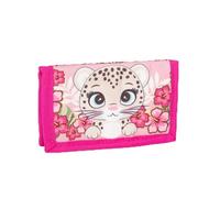 WWF - Cartera Oficial WWF, Cartera para niño y niña con Cierre de Velcro, Ideal para organizar Billetes y Tarjetas, 13 x 8,5 cm, Leopardo, 13x8,5, Casual