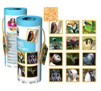 WWF Juego de Memoria Pájaro 24 Piezas Madera Combinar Juguete Educativo
