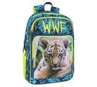 WWF - Mochila Escolar Fotográfica Media, Elemental para Niños y Niños, con respaldo acolchado y reforzado, correas ajustables y compartimento principal + bolsillo frontal con cremallera, 32 x 21 x 43