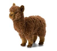 WWF Plüsch WWF - Peluche de alpaca - Peluche realista con muchos detalles similares, suave y flexible, normas CE - Beige - Altura 31 cm