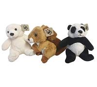 WWF Plush Figures Collection Set de 3 en una Caja de Regalo con una Ardilla, un Oso Polar y un Oso Panda