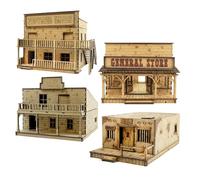 WWGaming | Wild West Set de 4 Edificios | WGSH-005 - Maquetas Wargame Escaramuzas Escenografía