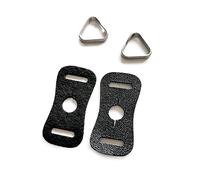 WWHJR 1 par de correas de cámara de acero inoxidable para adaptador triángulo dividido protector de cuero para cámara SLR funda de cuero correa de cámara triángulo anillo dividido gancho