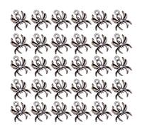 WWHJR 30 colgantes de arañas de Halloween, elegantes dijes de arañas para crear joyas y accesorios, pulseras, collares, accesorios, colgante de araña de aleación