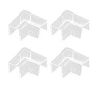 WWHJR 4 protectores de bordes de cristal para peces, protector de bordes a prueba de golpes, protector multifuncional de acrílico transparente, protector de esquina de peces, esquina de peces, soporte