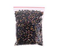 WWHJR 5000 piezas de diamantes de imitación redondos de cristal degradados negros para decoración de uñas, ropa, zapatos, bolsas para arte de uñas