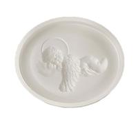 WWHJR Bandeja de alivio de silicona para manualidades, molde de silicona en relieve para yeso, velas perfumadas, placa de alivio de ángel, molde de silicona para alivio de ángel, molde de silicona