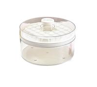 WWHJR Contenedor de una sola capa o doble para congelador redondo seguro con tapa a prueba de polvo con cubierta para utensilios de cocina